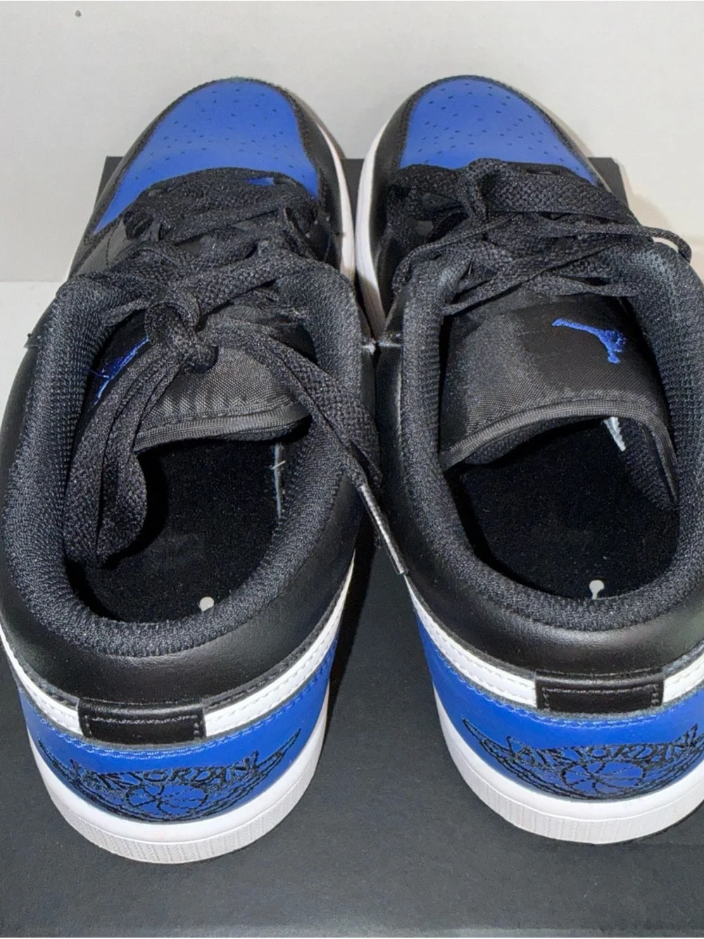 Jordan Men’s Low-Top Sneakers - Black / Blue / White 9.5